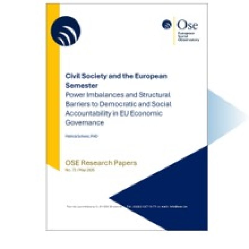 Cover OSE research paper 72 - Civil Society and the European Semester